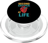 Une survivante du cœur a Une deuxième Chance de Vivre Cool Surgery Recovery PopSockets PopGrip pour MagSafe