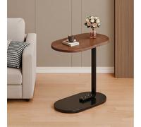 Une table d'appoint moderne et minimaliste en forme de C pour le canapé, une petite table basse pour le salon, un meuble gain de place pour les petits appartements, disponible en quatre styles. bois