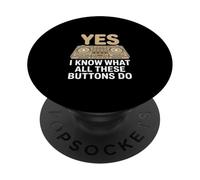 Une Table de mixage DJ drôle, Je Sais Quoi, Tous Ces Boutons PopSockets PopGrip Adhésif