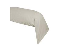 Taie De Traversin Unie, 45x185cm, Standard, Couleur Lin, 100% Coton 57 Fils, Oeko-Tex