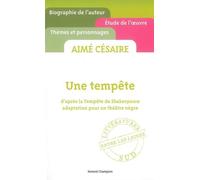 Une tempête, d'après la Tempête de Shakespeare ada - Aimé Césaire - Honore Champion Eds - broché - Scolaire / Universitaire