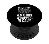 Une tempête enveloppée de Scorpion Calme PopSockets PopGrip Adhésif