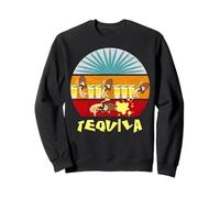 Une Tequila, Deux Tequila, Trois Tequila Floor Vintage Drinking Sweatshirt
