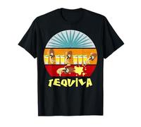 Une Tequila, Deux Tequila, Trois Tequila Floor Vintage Drinking T-Shirt