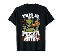 Une tête d'extraterrestre drôle Mangeant Une Pizza, C'est Mon Boulanger T-Shirt