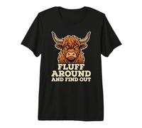 Une Vache des Highlands se Balade et découvre Une Vache drôle T-Shirt Haut de Gamme