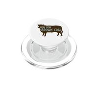 Une Vache drôle Qui Dit Comment Faire, Maintenant, Une Vache Brune PopSockets PopGrip pour MagSafe