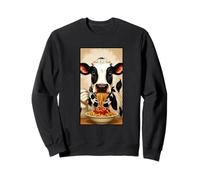 Une Vache Mangeant des Spaghettis est drôle Sweatshirt