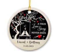 Une Véritable Histoire d'amour Ne Finit Jamais Ornement Suspendu Décoratifs Pendentif De Noël Drôle Décoration De Noël A Suspendre pour Salon Mariage Maison