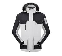 Une veste d'automne fine pour les vestes à capuche d'extérieur et les vestes d'alpinisme, blanc, S
