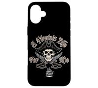 Une Vie de Pirate pour Moi Skull and Swords Color Pirate Coque pour iPhone 16 Plus