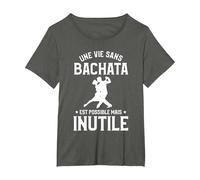Une Vie sans Bachata C'est Possible mais Inutile T-Shirt, Femme Grandes Tailles, Asphalte, 1X