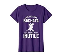 Une Vie sans Bachata C'est Possible mais Inutile T-Shirt, Femme, Violet, XXL