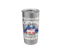 Une vie sans camping est possible mais sans sens Gobelet isotherme en acier inoxydable double paroi