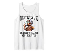 Une Vieille Dame Cool Qui boit du café Attitude Rock N Roll Funny Débardeur