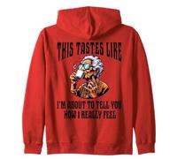 Une Vieille Dame Cool Qui boit du café Attitude Rock N Roll Funny Sweat à Capuche