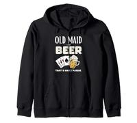 Une vieille femme de chambre et une bière, c'est pourquoi je suis ici Sweat à Capuche