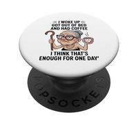 Une Vieille Femme Que Je me suis réveillée est Sortie du lit et a EU Un café PopSockets PopGrip Adhésif
