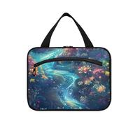 Une ville de fleurs à suspendre pour femme avec crochet, trousse de maquillage essentielle de designer pour femme, must camping bolso para maquillaje de Mujer L