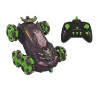 Lexibook Crosslander® Flip, Voiture télécommandée, jusqu'à 8km/h, Figure à 360°, Effets sonores et Lumineux, Jet de fumée, 6 Roues, Rechargeable, RC45