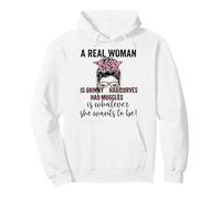 Une Vraie Femme est ce qu'elle Veut être positivité corporelle Sweat à Capuche