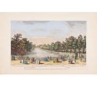 Une vue du canal à St. James's Park Buckingham House &c. prise du défilé de Londres Angleterre. Après une impression datée de 1753 à partir d'une œuvre de Caneletto. Publié par Robert Sayer