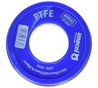 unecol 8438 - Ruban PTFE rouleau 12 m x 12 mm x 0,075 mm, 0,28 g/cm³) couleur blanc