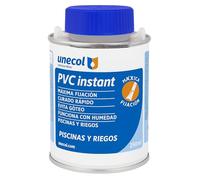 Unecol PVC INSTANT Colle bleue pour tuyaux PVC et ABS Fixation maximale Séchage rapide Idéal pour piscines, irrigation, plomberie, intérieur et extérieur, 125 ml (250 ml)