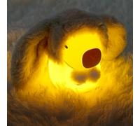 UNEEDE Capybara Veilleuse, veilleuse d'allaitement pour enfant, lampe de chevet en silicone, veilleuse avec oreilles de lapin, rechargeable tactile, LED à intensité variable, cadeau pour Noël