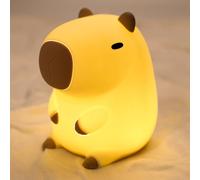 UNEEDE Lampe Capybara, LED Bébé Silicone Veilleuse Capybara, Veilleuse Enfant Rechargeable, cadeau pour bébés, Déco Chambre Lampe Chevet, Fonction Minuterie, Veilleuse Pour Enfants Tout Petits