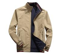 UNeedVog Vestes Décontractées pour Hommes Collier Slim Fit Reversible Veste Cargo Outdoor Breaker