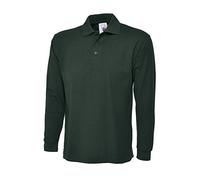 Uneek clothing - Polo - Manches Longues - Homme Beige Vert bouteille Large