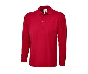 Uneek Mens Long Sleeve Polo Shirt