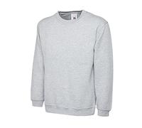 Uneek Sweat 300 g uni classique à col rond - Gris - XXX-Large