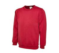 Uneek Sweat 300 g uni classique à col rond - Rouge - Large