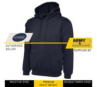 UNEek Sweat à Capuche Premium 350gsm Coton Polyester Fleece Noir
