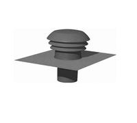 UNELVENT - CHAPEAU CIRCULAIRE PLASTIQUE TOITURE D150/160MM COULEUR ARDOISE UNELVENT 876005 - UNE-876005