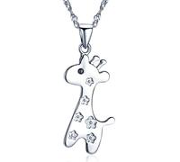 Unendlich U 925 Argent Mignon Girafe/Cerf Pendentif Fille/Femme Collier avec 43cm Chaîne