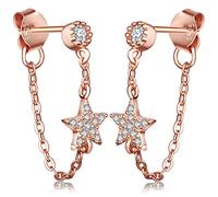 Unendlich U Boucle d'oreille de femme en argent 925 et zircon pendants d'oreilles d'étoile unique et élégante