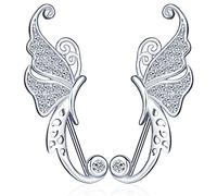 Unendlich U Boucle d'oreille de papillon en argent 925 orné zircon jolie unique et élégante pour femme fille
