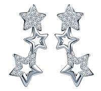 Unendlich U Boucle d'oreille étoile pour femme fille en argent 925 orné zircon brillant Clous et puces élégant