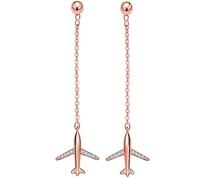 Unendlich U Boucle d'oreille femme fille en argent 925 l'avion élégant orné zircon Pendantes unique