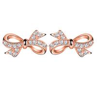 Unendlich U Boucle d'oreille femme fille en argent 925 orné zircon Clous et puces le joli nœud brillant