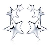 Unendlich U Boucle d'oreille trois étoiles aimable à le rang en S925 argent fin Clou d'oreille élégant à la mode pour femme fille