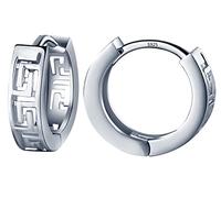 Unendlich U Boucles d'oreilles en argent 925, Créoles d'oreilles en forme de cœur, Mini Bague d'oreilles pour femme fille, élégant et simple