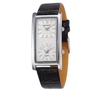 Unendlich U Chiffres Romains Chiffres Arabes Double Mouvements Noir Bracelet en PU Cuir Femme/Fille Montre Quartz pour Cadeau de Noël