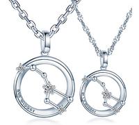Unendlich U Collier de Couples, Pendentif en 925 argent, Pendentif Grande Ourse, Collier de femme homme, orné le diamant