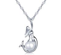 Unendlich U Collier et pendentif en argent 925 la jolie sirène orné perle élégante couleur d'argent