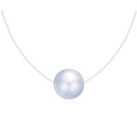 Unendlich U Collier invisible femme collier de la clavicule élégant la perle et le fil nylon transparent