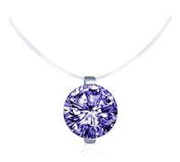 Unendlich U Collier invisible femme collier de la clavicule élégant solitaire zircon le fil nylon transparent